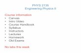 PHYS 2135 Engineering Physics II Course Information ...campus.mst.edu/physics/courses/24/lectures/lecture01/lecture_01.pdf · PHYS 2135 Engineering Physics II Course Information •