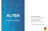ALTEN-résultats annuels 2018 EN vdef · COVERING THE WHOLE LIFESPAN OF PROJECTS 6 Expertise Test & Validation Customer Support & MCO Implementation & Operations Lean Management &