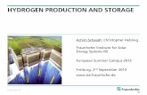 HYDROGEN PRODUCTION AND STORAGE - European Summer …esc.u-strasbg.fr/docs/2013/lectures/ise/20131028 Schaadt Summers… · max. power (GW) 3.0 11.4 17.6 17.8 11.1 4.0 14.1 22.4 monthly