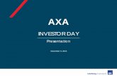 AXA · Certain statements contained herein are forward-looking statements including, but not limited to, statements that are predictions of or indicate future events, trends, plans
