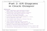 Part 2: ER-Diagrams in Oracle Designer - uni-halle.deusers.informatik.uni-halle.de/~brass/dd04/c2_deser.pdf · • Oracle Designer stores the design information not in ﬁles, but