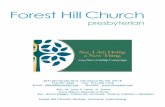 Forest Hill Church: diverse, inclusive, welcoming · 2 Service of Worship October 28, 2018 at 11:00 am Stewardship Celebration Sunday Reformation Sunday Sacrament of Baptism Welcome!