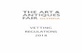 VETTING REGULATIONS 2018 - clarion-olympia-art-antiques ... · Vetting Committee Chairman. Exhibitors should note that the pre-vetting procedure is for guidance only and any decision