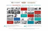 2019 QUINTE BUSINESS WEEK - quintewestchamber.ca · BROUGHT TO YOU BY THE BAY OF QUINTE CHAMBERS OF COMMERCE OCTOBER 21 - 25 2019 QUINTE BUSINESS WEEK Please have a look at the schedule