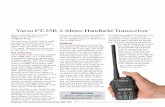 Yaesu FT-25R 2-Meter Handheld Transceiver · Yaesu FT-25R Key Measurements Summary There are also jacks on the right side of the unit for an external mic and speaker. The SP jack