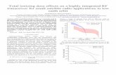 Total Ionizing Dose Effects on a Highly Integrated RF ... · Total ionizing dose effects on a highly integrated RF transceiver for small satellite radio applications in low earth