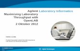 Agilent Laboratory Informatics Maximising Laboratory ... · Maximising Laboratory Throughput with OpenLAB 2 Oktober 2012 Page 1 . Agilent OpenLAB - The Operating System for the Laboratory