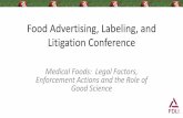 Food Advertising, Labeling, and Litigation Conference · individuals with “Polycystic Ovarian Syndrome,” and was represented to reduce “the incidence of metabolic syndrome and