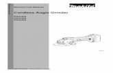 Cordless Angle Grinder - protrade.co.uk€¦Cordless Angle Grinder DGA402 DGA450 DGA452 007214 . 2 ENGLISH (Original instructions) SPECIFICATIONS Model DGA402 DGA450 DGA452 Wheel diameter