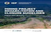 MINING PROJECT REHABILITATION AND CLOSURE ... - iisd.org · Mining Project Rehabilitation and Closure Guidelines 1.0 INTRODUCTION Papua New Guinea (PNG) is home to mining operations