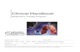 Clinical Handbook - fnu.edu · In addition to performing respiratory care proced ures, respiratory therapists are involved in clinical decision -making and patient education. The