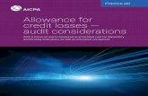 Allowance for credit losses â€” audit considerations (ACL) related to loans under ASU 326-202 and disclosure