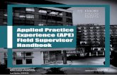 Applied Practice Experience (APE) Field Supervisor Handbook · Applied Practice Experience (APE) Field Supervisor Handbook Office of Career Development rsphpracticum@emory.edu 6 3.