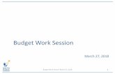 Budget Work Session - seattleschools.org · Budget Work Session. March 27, 2018. Budget Work Session March 27, 2018 1. 1. Review of 2018-19 Projections and Timeline and consensus