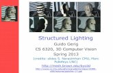 Structured Lighting - Scientific Computing and Imaging ...gerig/CS6320-S2013/Materials/CS6320-CV-S2013... · Passive triangulation: Stereo vision •Correspondence problem •Geometric