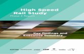 High Speed Rail Study - Department of Infrastructure ... · High Speed Rail Study Phase 2 Report Key findings and Executive summary. In accordance with the east coast high speed rail