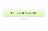 Electricity & Magnetism - classes.mst.edu · Parallel Plate Capacitor 0 Q E HA Electric Field between Plates Q=charge on plate A=area of plate ε 0 =8.85x10-12 F/m 0 Qd V Ed HA 0