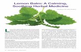 Flash - huhs.edu Balm article.pdf · restlessness or insomnia due to mental stress).9 In addition, combining lemon balm with valerian root has also been shown to have benefit in sleep