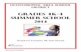 Grades 4k-4 SUMMER SCHOOL - Oconomowoc Schools · oconomowoc area school district grades 4k-4 summer school 2014 (students entering 4k-4th grade) board approved 2/18/2014