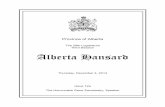 Province of Alberta - Legislative Assembly of Alberta · the province of Alberta, the staff who work in our constituency offices. They often provide the first point of contact for