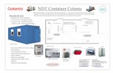 NDT Container Colenta 06-2019.pdf · Included with processor: Media in Covered Film Feed Tray rack carrier drip tray level controll for replenisher tanks internal chiller unit ready