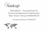 NAndtB/25 Training Pack for to Near Vision Test per NANDTB/24 · NAndtB/25 ‐Training Pack for Personnel Required to Administer Near Vision Test per NANDTB/24 Compiled by the UK