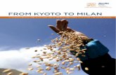 FROM KYOTO TO MILAN - Barilla CFN · the world in a new protocol, this one in Milan on food. As in previous years, the Forum will address the great paradoxes of the global supply.