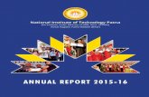 National Institute of Technology Patna - nitp.ac.in · ANNUAL REPORT 2015-16 National Institute of Technology Patna (An institute under Ministry of HRD, Govt. of India) Ashok Rajpath,