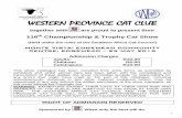 WESTERN PROVINCE CAT CLUB · Sponsored by . When only the best will do. COVER PICTURE: One of Gill Burman’s beautiful cat drawings. TROPHY SHOW – FOREIGN BREED GROUPS For the
