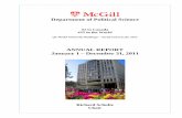 Department of Political Science - McGill University · Department of Political Science ANNUAL REPORT January 1 – December 31, 2011 . The Department of Political Science has three