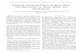 Pantawid Pamilyang Pilipino Program (4Ps): The ...fze.uconferencealerts.com/siteadmin/upload/ED1217106.pdf · Abstract—The researchers’ primary objective is to determine the effectiveness