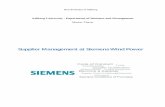 Supplier Management at Siemens Wind Power · 1.3 Company Profile Siemens Wind Power Company Description Siemens Wind Power history starts with the Danish company BONUS ENERGY in 1980.