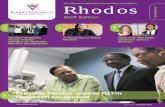C M Y CM MY CY CMY K The Rhodes University Community ... · scoop record number of Mandela Rhodes Scholarships 10 06 Minister Pandor unveils R17m nanotech equipment 12 28 A Meeting