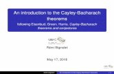 An introduction to the Cayley-Bacharach theorems introduction to the Cayley-Bacharach theorems following