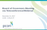 Board of Governors Meeting via Teleconference/Webinar · Data Networks & Health Information Exchange Unlocking Clinical Text in Electronic Medical Records by Query Refinement Using