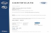 CERTIFICATE - tmdfriction.com · Annex to certificate Registration No. 407163 QM15 TMD Friction Services GmbH Schlebuscher Straße 99 51381 Leverkusen Germany Lo This annex (edition: