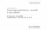 PHCM9626 Inequalities and Health - School of Public Health ... · PHCM9626 Inequalities and Health 6 UNSW School of Public Health and Community Medicine weeks, are only considered