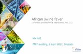 African swine fever - European Commissionec.europa.eu/food/sites/food/files/animals/docs/reg-com_ahw_20170406... · African swine fever” Riga, Latvia 29-30 June 2016 2017 WORKSHOP: