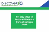 Six Easy Ways to Make A Difference During Engineers Easy Tips to Prep for Engineers Week.pdfآ  1. Help