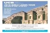 2018 BIBLE LANDS TOUR - Amazon Web Services · Departures from London to Tel Aviv. ... Hotels - 4 star hotels with half board in Israel and Jordan. 2018 BIBLE LANDS TOUR Including: