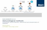 ELISA - ruhr-uni-bochum.de · 8 Hemagglutination and blood typing Immunization and the detection, measurement and characterization of antibodies • Antibody binding: ability to alter