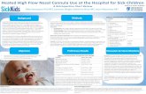 Heated High Flow Nasal Cannula Use at the Hospital for ... · References: (1) Mikalsen, et al. 2016, Scandinavian Journal of Trauma, Resuscitation, and Emergency Medicine. (2) Lee