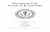 HANDBOOK FOR CLINICAL EXAMINERS · HANDBOOK FOR CLINICAL EXAMINERS American Osteopathic Board of Orthopedic Surgery 142 Ontario Street 4th Floor Chicago, IL 60611 Direct (312) 202-8208