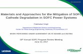 Materials and Approaches for the Mitigation of SOFC ... · Solid state reaction and Inter-diffusion. Long term SOFC Degradation – Role of Cathode . A Universal Degradation Phenomena