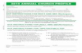 2019 ANNUAL CHURCH PROFILE English 3.pdf · 2 2019 ANNUAL CHURCH PROFILE. REPORTING PERIOD: The Reporting Period for most associations runs from October 1, 2018 to September 30, 2019.