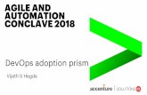AGILE AND AUTOMATION CONCLAVE 2018 - accenture.com · DevOps Adoption Prism -Approach. Agile and Automation Conclave 2018 Centralized CoEFunctions Functions Aligned to Layer 1 and