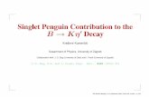 Singlet Penguin Contribution to the B K Decaykkumer/articles/dubrovnik03pres.pdf · Singlet Penguin Contribution to the B ! K 0 Decay Kresimir Kumericki Department of Physics, University
