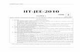 IIT-JEE-2010 - pioneermathematics.com fileIIT-JEE-2010 CODE PAPER 1 Time: 3 Hours Please read the instructions carefully. You are allotted 5 minutes specifically for this purpose.