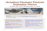 Volume XIV. Issue 24, December 23, 2018system-safety.com/Aviation HF News/2018/Aviation Human Factors Industry... · ★Familiar Departure, Busted Altitude ★Air India’s Near Disaster