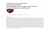 LAFAYETTE POLICE DEPARTMENT INTERNAL AFFAIRS SECTION … · 1 LAFAYETTE POLICE DEPARTMENT INTERNAL AFFAIRS SECTION 2018 ANNUAL REPORT CALEA Standard: 52.1.5-Annual Statistical Summary
